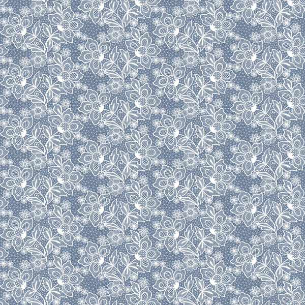 Lace On Blue - Adhesive Vinyl Sheets