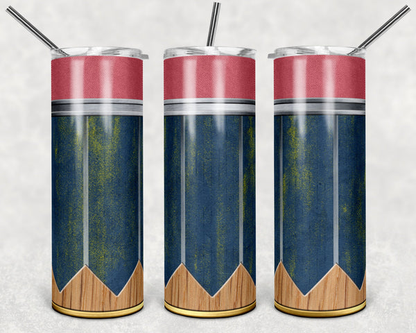 Mens Pencil Blue Green - Adhesive Vinyl Wrap