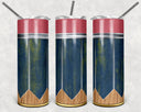Mens Pencil Blue Green - Adhesive Vinyl Wrap
