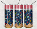 Mens Pencil Glasses and Tie - Adhesive Vinyl Wrap