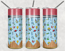 Mens Pencil Blue Science - Adhesive Vinyl Wrap
