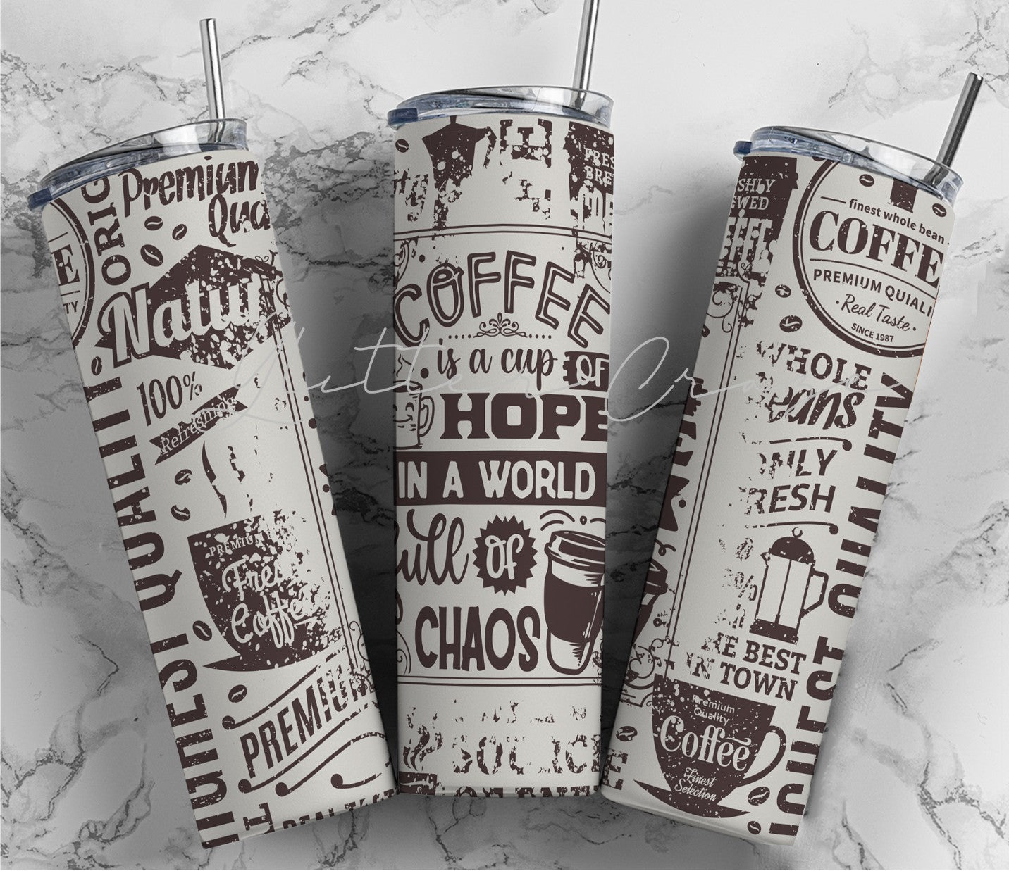 Coffee Is A Cup of Hope - Adhesive Vinyl Wrap