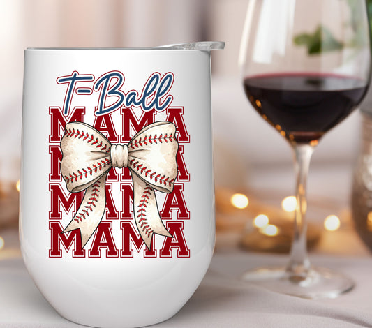 Tball Mama Bow UV DTF Decal