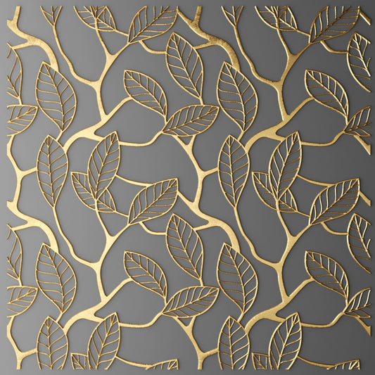 Large Print Gold Lattice - Adhesive Vinyl Sheets