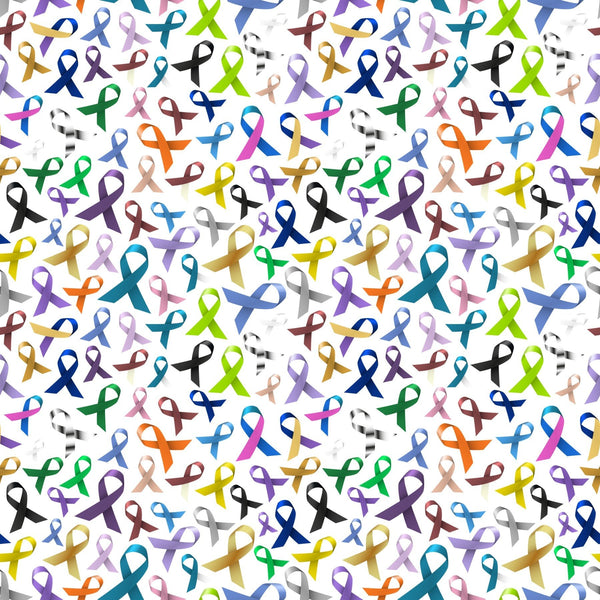 Multi-color Awareness Ribbons - Adhesive Vinyl 12x12 Sheet