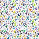 Multi-color Awareness Ribbons - Adhesive Vinyl 12x12 Sheet