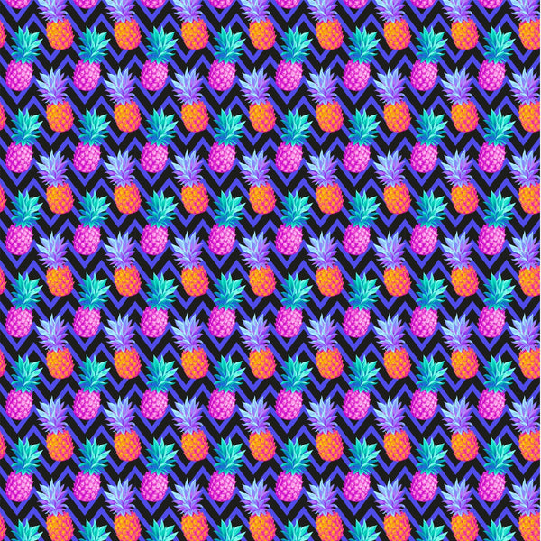 Neon Pineapple Chevron - Adhesive Vinyl Sheets