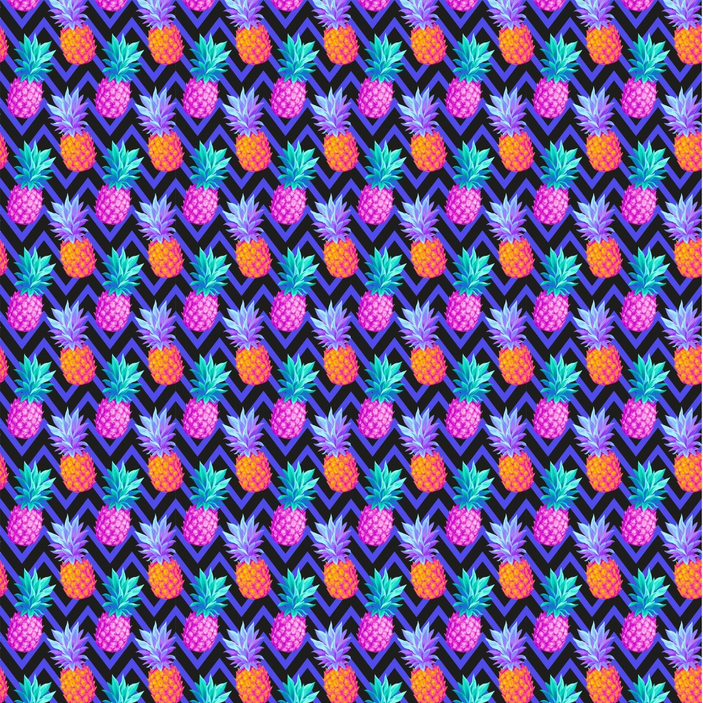 Neon Pineapple Chevron - Adhesive Vinyl Sheets