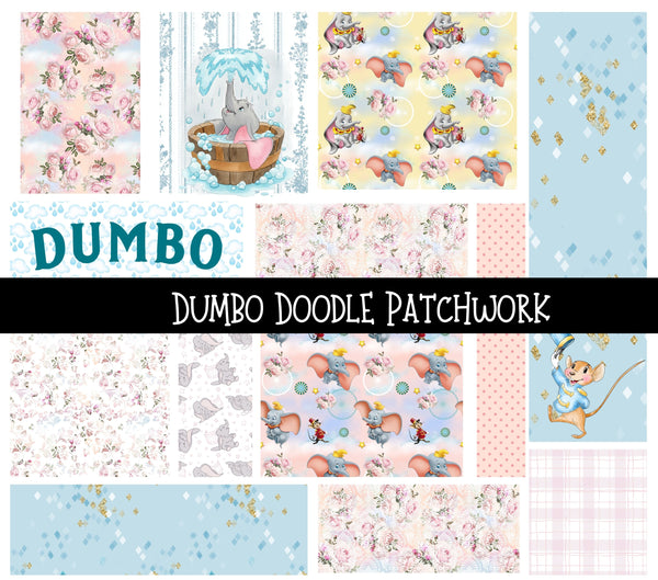 Dumbo Doodle Patchwork Set