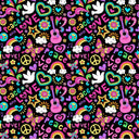 Peace, Love and Music - Adhesive Vinyl Sheets