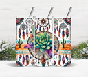 Boho Western Aztec Succulents - Adhesive Vinyl Wrap