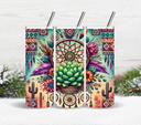 Boho Western Aztec Succulents - Adhesive Vinyl Wrap