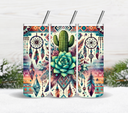 Boho Western Aztec Succulents - Adhesive Vinyl Wrap