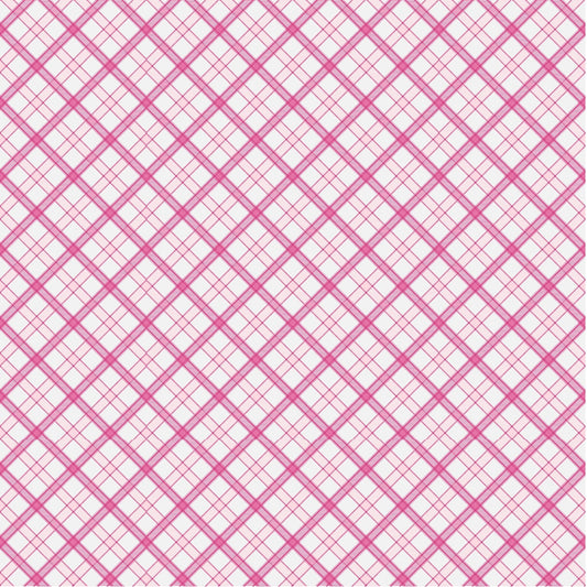 Pink Tartan Plaid - Adhesive Vinyl Sheets