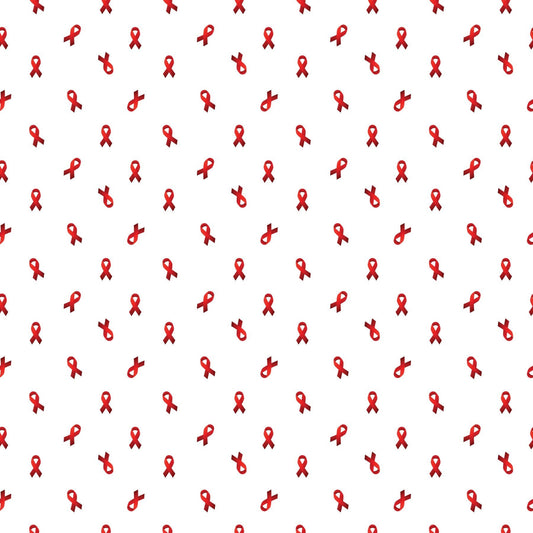 Red Awareness Ribbons - Adhesive Vinyl 12x12 Sheet