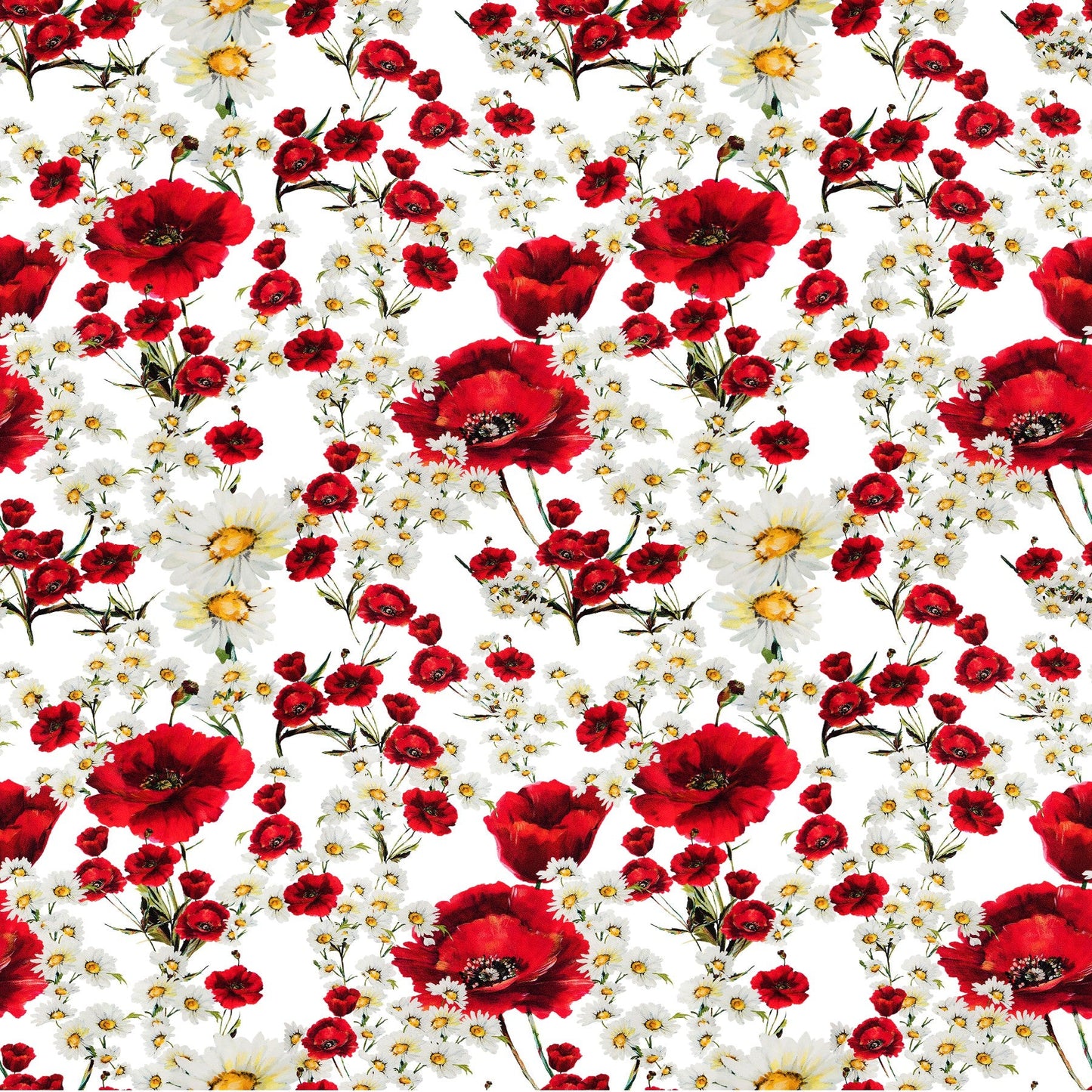 Red Floral - Adhesive Vinyl Sheets