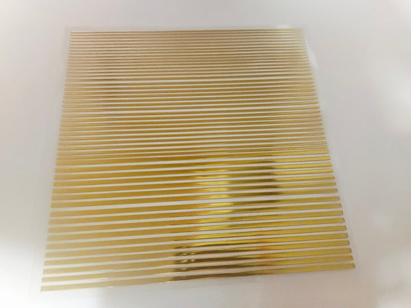 #11 Metallic UV DTF- Straight Lines- available in Gold and Silver