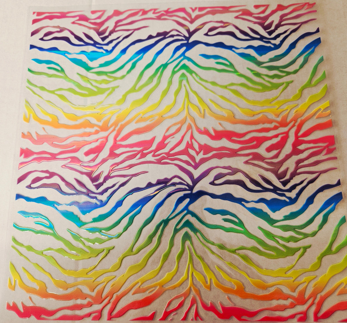 #50 Metallic UV DTF-Holo Rainbow Zebra
