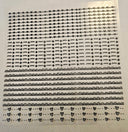 #18 Metallic UV DTF-Doodle Lines- hearts- available in Gold, Black Holo