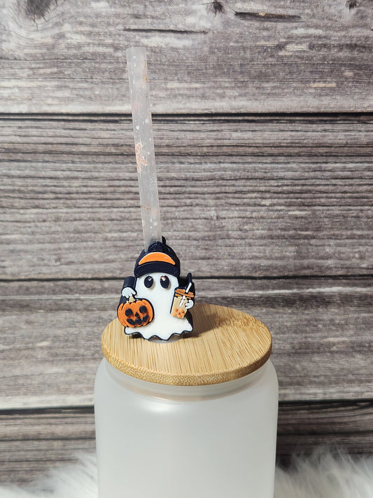 Coffee Ghost - Straw topper (In Color)
