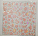 #58 Metallic Snowflakes UV DTF-- available in Holo Pink and Silver