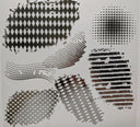 #140 Metallic Harlequin and Dots patches