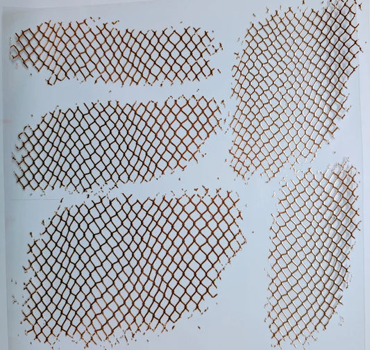 #128 Metallic fishnet patches 3 color options