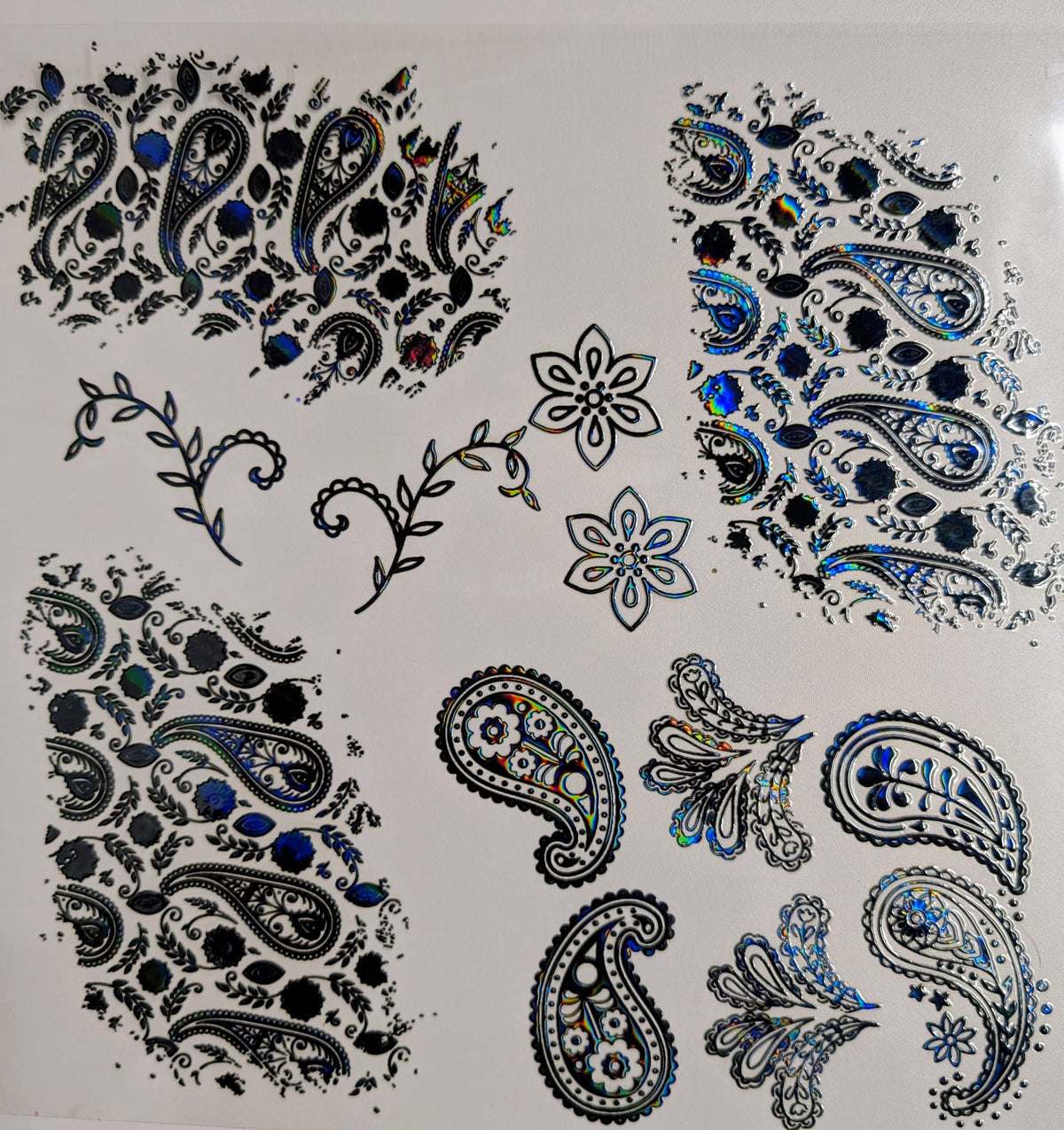 #141 Metallic Paisley patches
