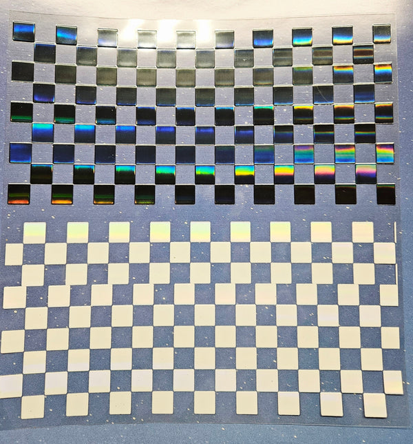 #68 Shattered and Holo Checkers- 2 Color Options