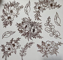#149 Metallic Floral Outline