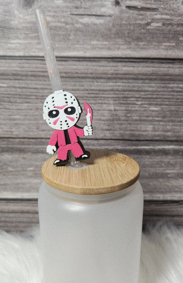 Pink Jason- Straw topper (In Color)
