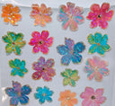 #110 Watercolor and gold floral Holographic