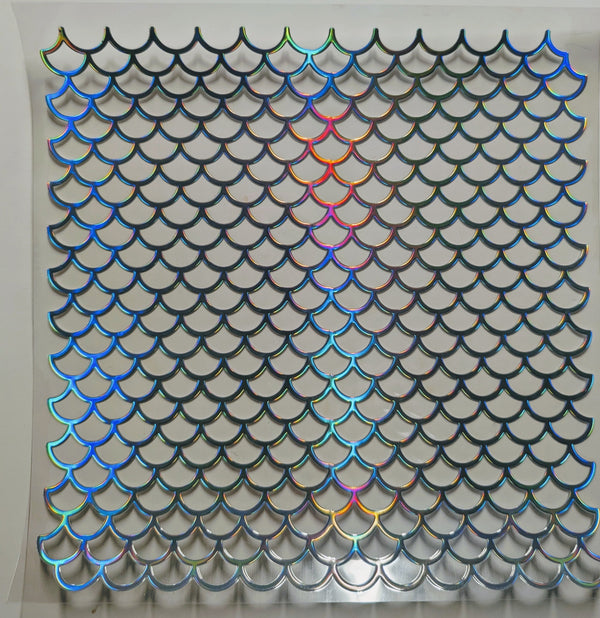 #123 Metallic and Holographic Mermaid scales and outlines  5 colors Options