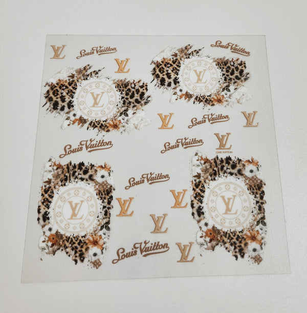 #104 Double Sided Brown  Bougie Floral torn pages