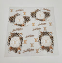 #104 Double Sided Brown  Bougie Floral torn pages