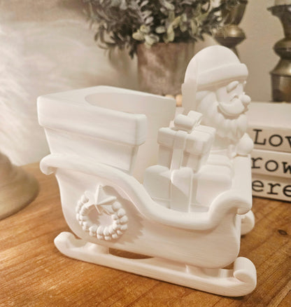 Santa in His Sleigh- Tumbler Sleeve