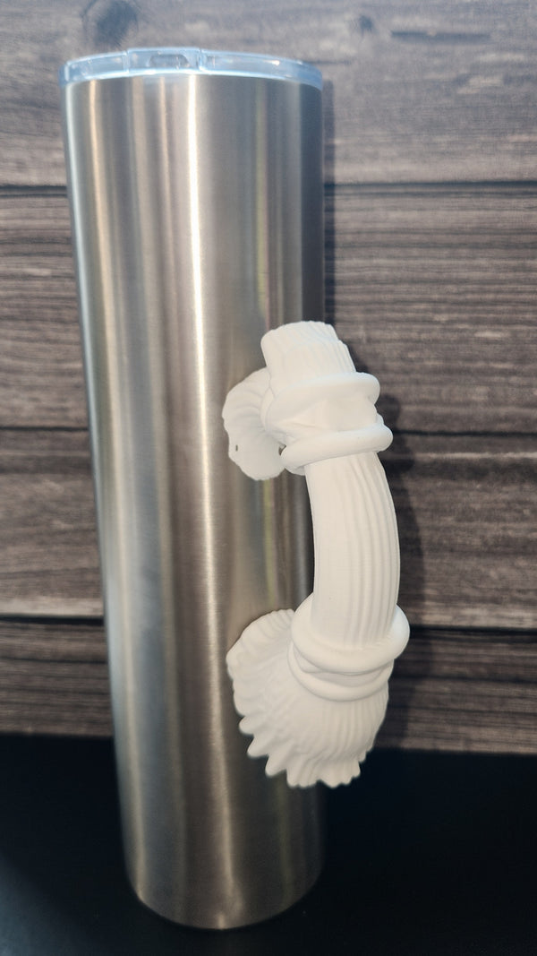 Creepy witches' broom -Tumbler Handle