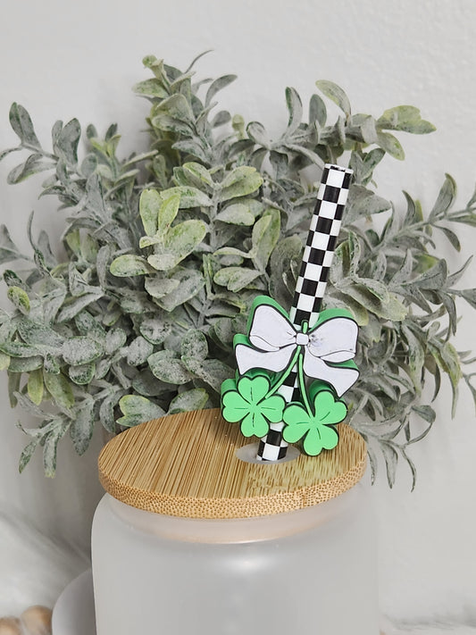 Lucky Cherries - Straw topper (In Color)