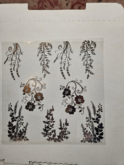#59 Floral -- available in Gold and Silver