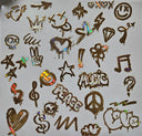 #152 Metallic Graffiti Elements