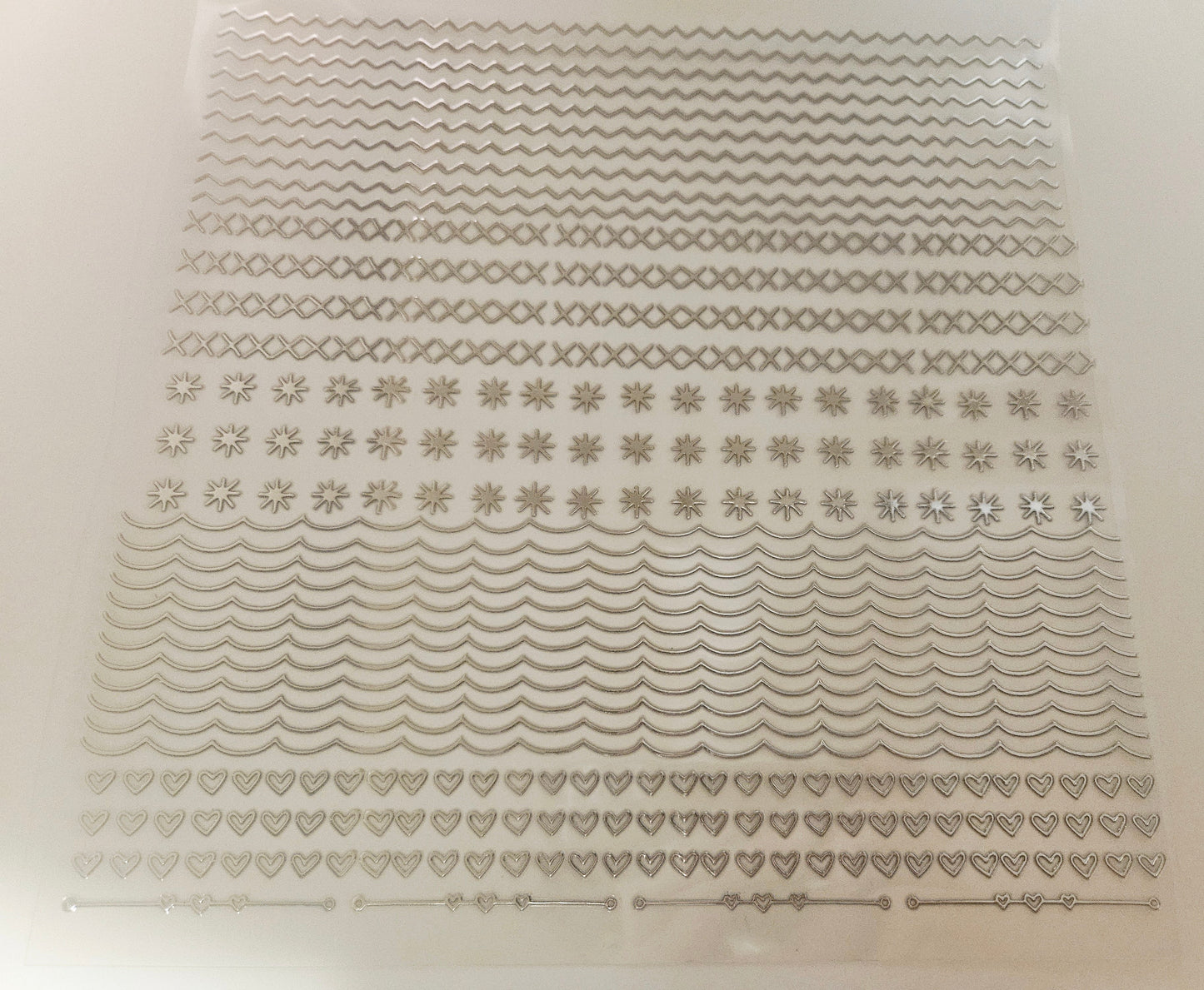 #10 Metallic UV DTF- Doodle Lines- available in Gold and Silver