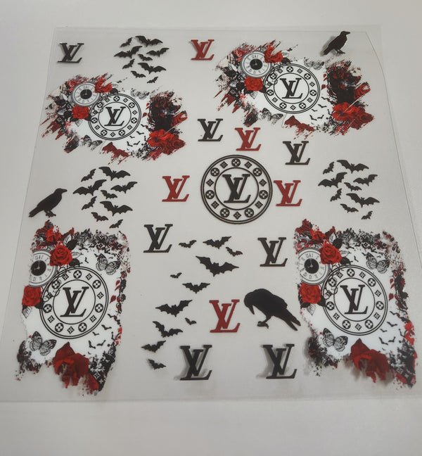 #156 Double sided Bougie Gothic Floral Torn Pages