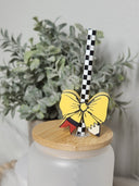 Pencil Bow - Straw topper (In Color)
