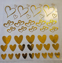 #34 Metallic UV DTF-Open Hearts- available in Gold, Silver, Holo Red, Holo Pink, and Holo white