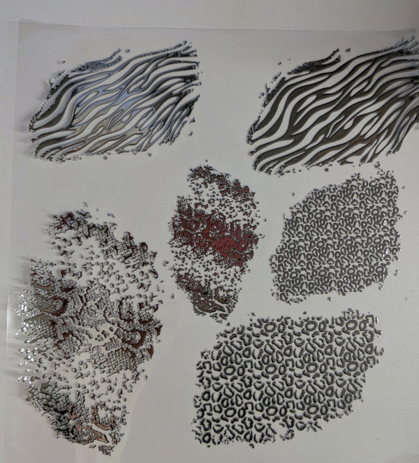 #139 Metallic Leopard and Zebra patches
