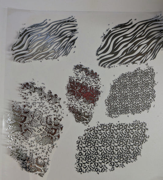 #139 Metallic Leopard and Zebra patches