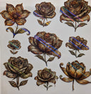 #113 Steampunk Floral Brown