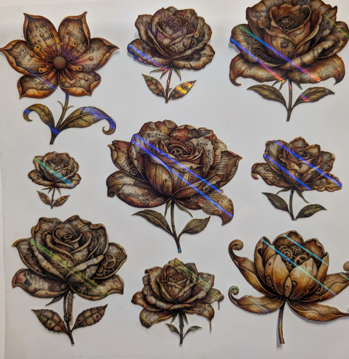 #113 Steampunk Floral Brown