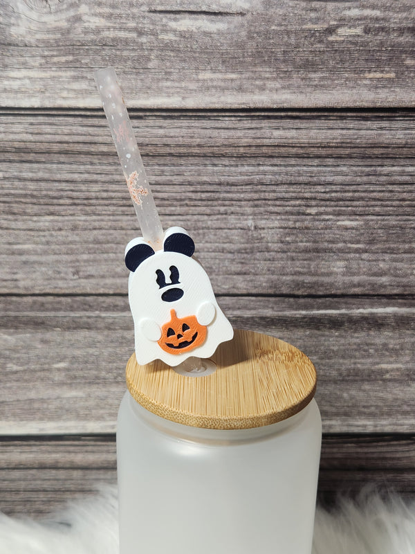 Mouse ghost - Straw topper (In Color)