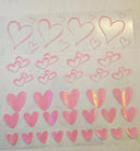 #34 Metallic UV DTF-Open Hearts- available in Gold, Silver, Holo Red, Holo Pink, and Holo white